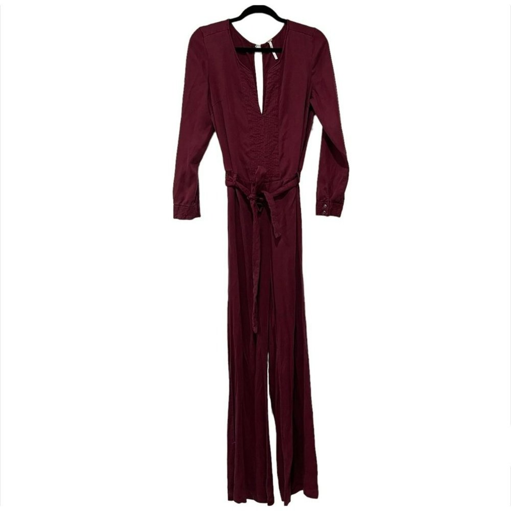 Free People Maroon Jumpsuit